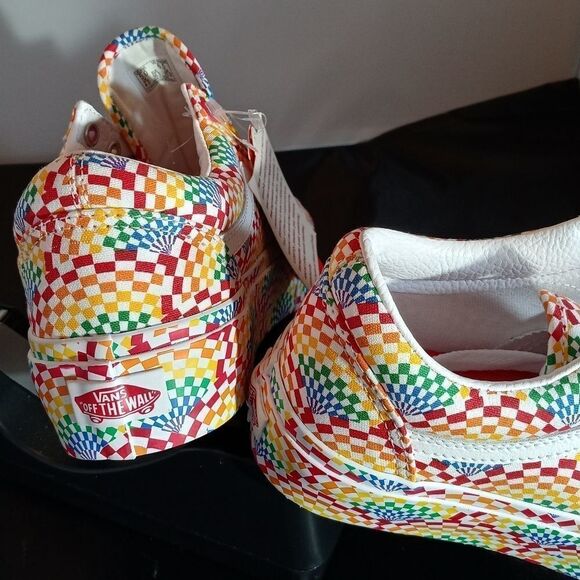 BRAND NEW SHOES VANS OLD SKOOL PLATFORM PRIDE/MULTI/TRUE WHITE - Picture 11 of 16